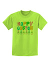 Happy Easter - Tulips Childrens T-Shirt by TooLoud-Childrens T-Shirt-TooLoud-Lime-Green-X-Small-Davson Sales