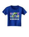 Happy Easter - Tulips Toddler T-Shirt Dark by TooLoud-Toddler T-Shirt-TooLoud-Royal-Blue-2T-Davson Sales