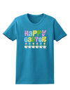 Happy Easter - Tulips Womens Dark T-Shirt by TooLoud-Womens T-Shirt-TooLoud-Turquoise-X-Small-Davson Sales