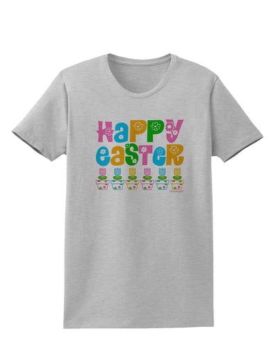 Happy Easter - Tulips Womens T-Shirt by TooLoud-Womens T-Shirt-TooLoud-AshGray-X-Small-Davson Sales