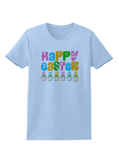 Happy Easter - Tulips Womens T-Shirt by TooLoud-Womens T-Shirt-TooLoud-Light-Blue-X-Small-Davson Sales