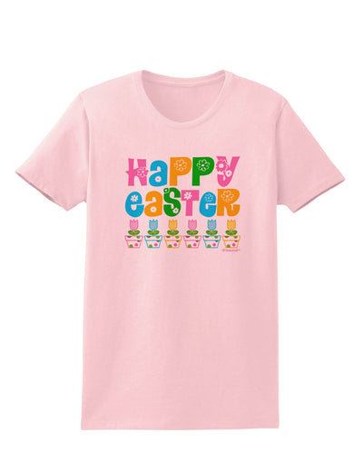 Happy Easter - Tulips Womens T-Shirt by TooLoud-Womens T-Shirt-TooLoud-PalePink-X-Small-Davson Sales