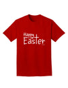 Happy Easter with Cross Adult Dark T-Shirt by TooLoud-Mens T-Shirt-TooLoud-Red-Small-Davson Sales