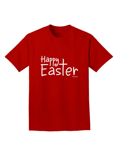 Happy Easter with Cross Adult Dark T-Shirt by TooLoud-Mens T-Shirt-TooLoud-Red-Small-Davson Sales