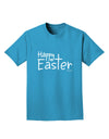 Happy Easter with Cross Adult Dark T-Shirt by TooLoud-Mens T-Shirt-TooLoud-Turquoise-Small-Davson Sales