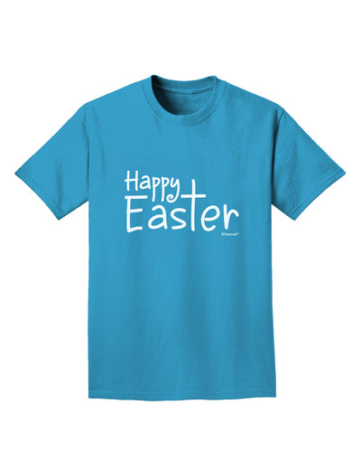 Happy Easter with Cross Adult Dark T-Shirt by TooLoud-Mens T-Shirt-TooLoud-Turquoise-Small-Davson Sales