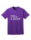 Happy Easter with Cross Adult Dark T-Shirt by TooLoud-Mens T-Shirt-TooLoud-Purple-Small-Davson Sales