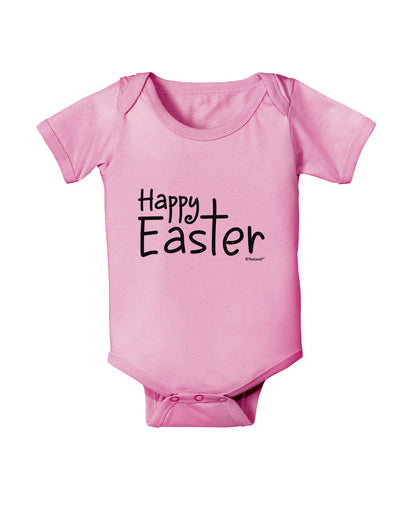 Happy Easter with Cross Baby Romper Bodysuit by TooLoud-Baby Romper-TooLoud-Light-Pink-06-Months-Davson Sales