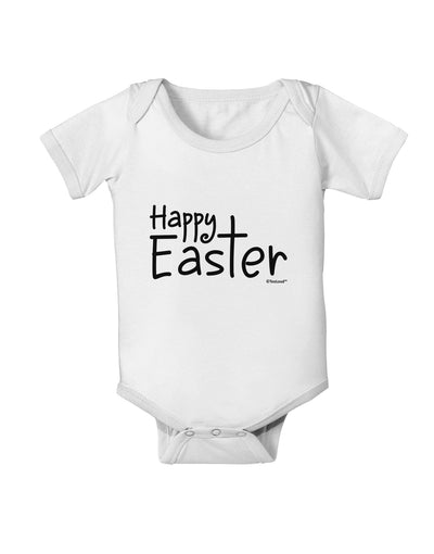 Happy Easter with Cross Baby Romper Bodysuit by TooLoud-Baby Romper-TooLoud-White-06-Months-Davson Sales