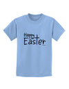 Happy Easter with Cross Childrens T-Shirt by TooLoud-Childrens T-Shirt-TooLoud-Light-Blue-X-Small-Davson Sales