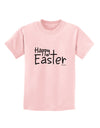 Happy Easter with Cross Childrens T-Shirt by TooLoud-Childrens T-Shirt-TooLoud-PalePink-X-Small-Davson Sales