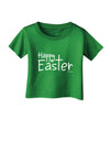 Happy Easter with Cross Infant T-Shirt Dark by TooLoud-Infant T-Shirt-TooLoud-Clover-Green-06-Months-Davson Sales