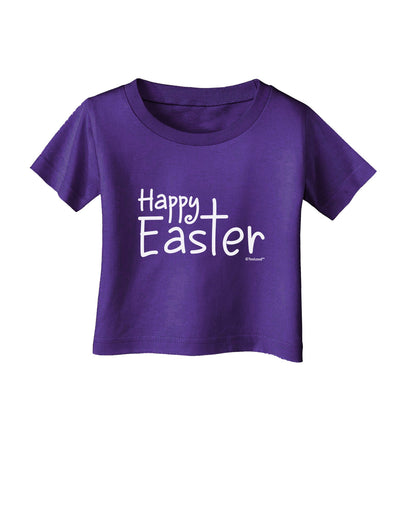 Happy Easter with Cross Infant T-Shirt Dark by TooLoud-Infant T-Shirt-TooLoud-Purple-06-Months-Davson Sales