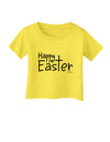 Happy Easter with Cross Infant T-Shirt by TooLoud-Infant T-Shirt-TooLoud-Yellow-06-Months-Davson Sales