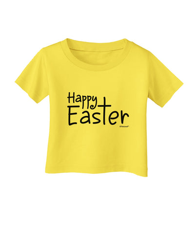 Happy Easter with Cross Infant T-Shirt by TooLoud-Infant T-Shirt-TooLoud-Yellow-06-Months-Davson Sales