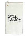 Happy Easter with Cross Micro Terry Gromet Golf Towel 16 x 25 inch by TooLoud