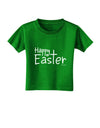 Happy Easter with Cross Toddler T-Shirt Dark by TooLoud-Toddler T-Shirt-TooLoud-Clover-Green-2T-Davson Sales