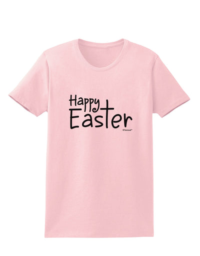 Happy Easter with Cross Womens T-Shirt by TooLoud-Womens T-Shirt-TooLoud-PalePink-X-Small-Davson Sales