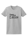 Happy Easter with Cross Womens T-Shirt by TooLoud-Womens T-Shirt-TooLoud-AshGray-X-Small-Davson Sales