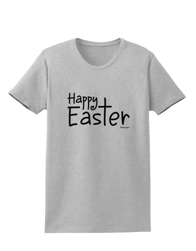 Happy Easter with Cross Womens T-Shirt by TooLoud-Womens T-Shirt-TooLoud-AshGray-X-Small-Davson Sales