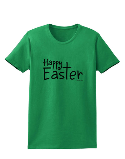 Happy Easter with Cross Womens T-Shirt by TooLoud-Womens T-Shirt-TooLoud-Kelly-Green-X-Small-Davson Sales