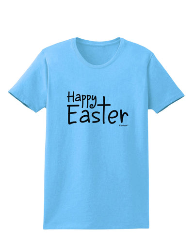 Happy Easter with Cross Womens T-Shirt by TooLoud-Womens T-Shirt-TooLoud-Aquatic-Blue-X-Small-Davson Sales