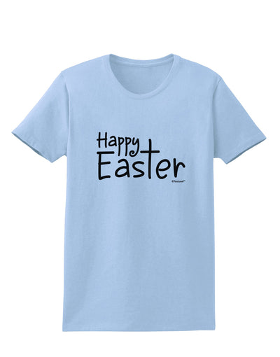 Happy Easter with Cross Womens T-Shirt by TooLoud-Womens T-Shirt-TooLoud-Light-Blue-X-Small-Davson Sales