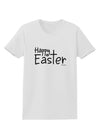 Happy Easter with Cross Womens T-Shirt by TooLoud-Womens T-Shirt-TooLoud-White-X-Small-Davson Sales