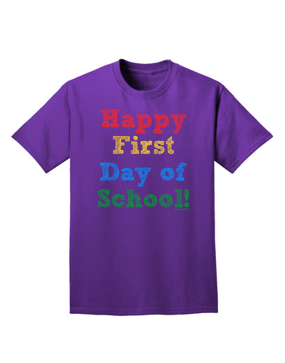 Happy First Day of School Adult Dark T-Shirt-Mens T-Shirt-TooLoud-Purple-Small-Davson Sales