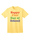 Happy First Day of School Adult T-Shirt-Mens T-Shirt-TooLoud-Yellow-Small-Davson Sales