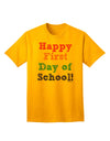 Happy First Day of School Adult T-Shirt-Mens T-Shirt-TooLoud-Gold-Small-Davson Sales