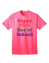 Happy First Day of School Adult T-Shirt-Mens T-Shirt-TooLoud-Neon-Pink-Small-Davson Sales