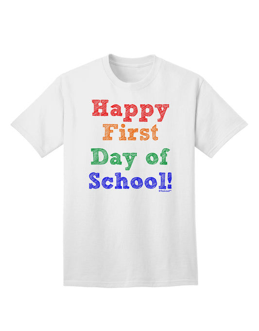 Happy First Day of School Adult T-Shirt-Mens T-Shirt-TooLoud-White-Small-Davson Sales
