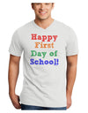 Happy First Day of School Adult V-Neck T-shirt-Mens V-Neck T-Shirt-TooLoud-White-Small-Davson Sales