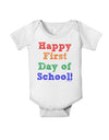 Happy First Day of School Baby Romper Bodysuit-Baby Romper-TooLoud-White-06-Months-Davson Sales