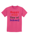 Happy First Day of School Childrens T-Shirt-Childrens T-Shirt-TooLoud-Sangria-X-Small-Davson Sales