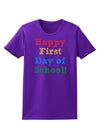 Happy First Day of School Womens Dark T-Shirt-TooLoud-Purple-X-Small-Davson Sales