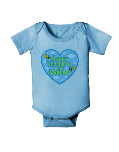 Happy First Mother's Day Mommy - Blue Baby Romper Bodysuit by TooLoud-Baby Romper-TooLoud-Light-Blue-06-Months-Davson Sales