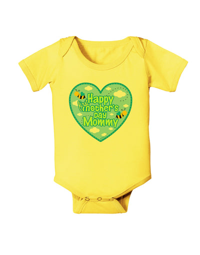 Happy First Mother's Day Mommy - Blue Baby Romper Bodysuit by TooLoud-Baby Romper-TooLoud-Yellow-06-Months-Davson Sales