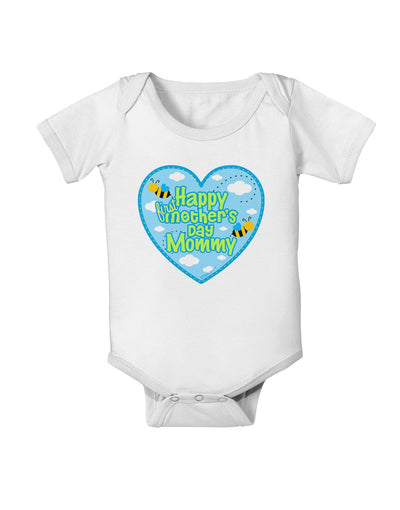 Happy First Mother's Day Mommy - Blue Baby Romper Bodysuit by TooLoud-Baby Romper-TooLoud-White-06-Months-Davson Sales