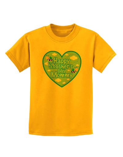 Happy First Mother's Day Mommy - Blue Childrens T-Shirt by TooLoud-Childrens T-Shirt-TooLoud-Gold-X-Small-Davson Sales