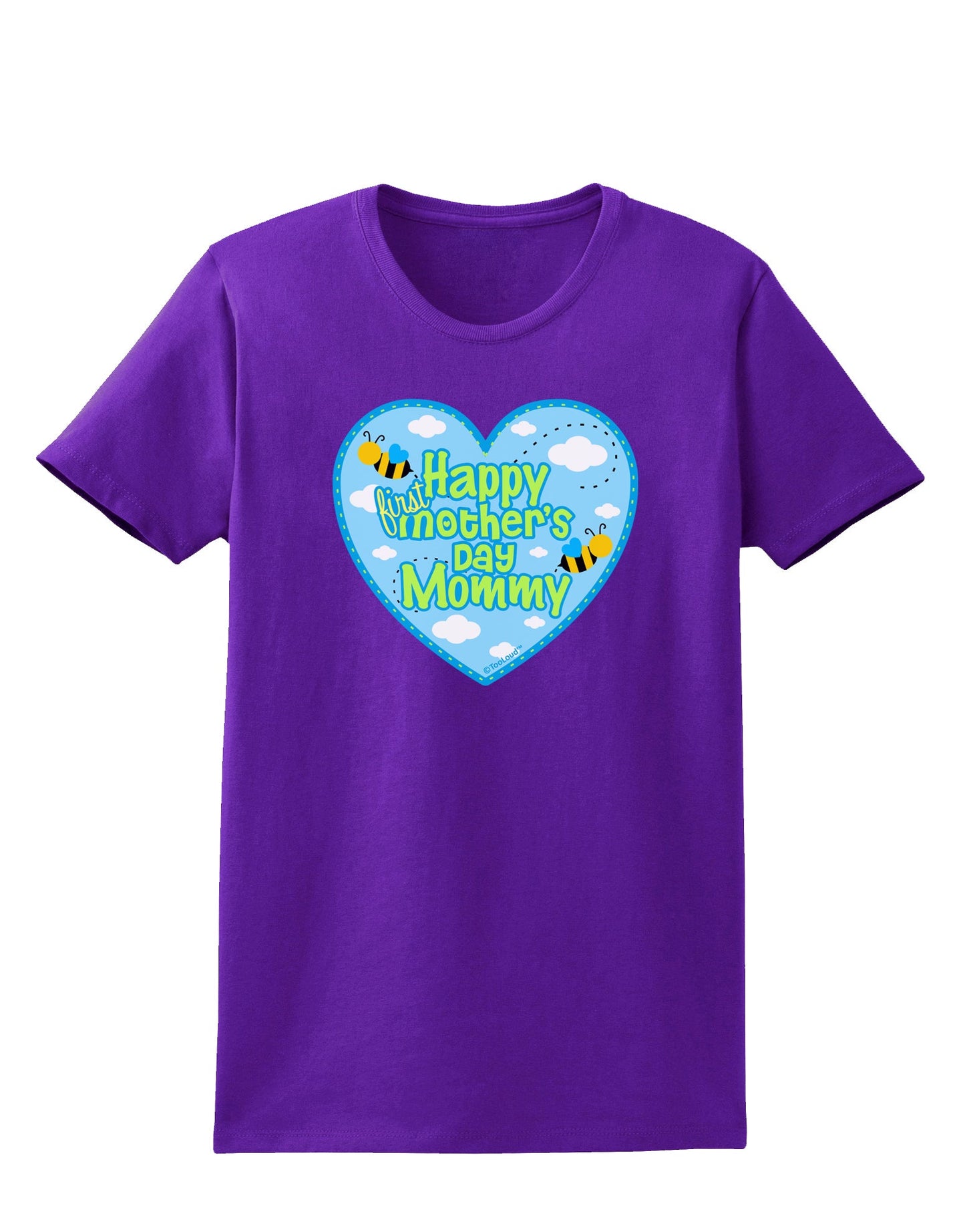 Happy First Mother's Day Mommy - Blue Womens Dark T-Shirt by TooLoud-Womens T-Shirt-TooLoud-Purple-X-Small-Davson Sales