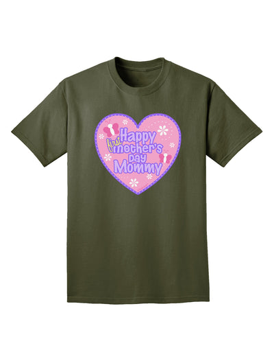 Happy First Mother's Day Mommy - Pink Adult Dark T-Shirt by TooLoud-Mens T-Shirt-TooLoud-Military-Green-Small-Davson Sales