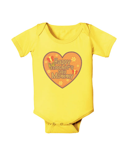 Happy First Mother's Day Mommy - Pink Baby Romper Bodysuit by TooLoud-Baby Romper-TooLoud-Yellow-06-Months-Davson Sales