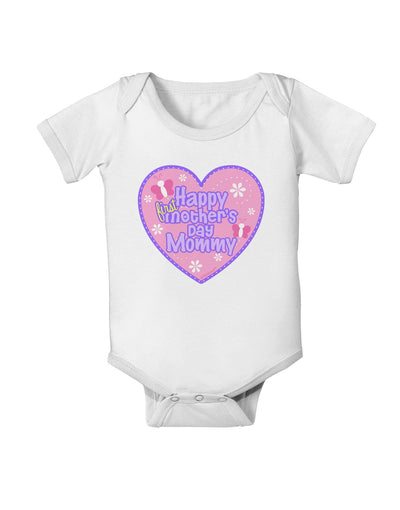 Happy First Mother's Day Mommy - Pink Baby Romper Bodysuit by TooLoud-Baby Romper-TooLoud-White-06-Months-Davson Sales