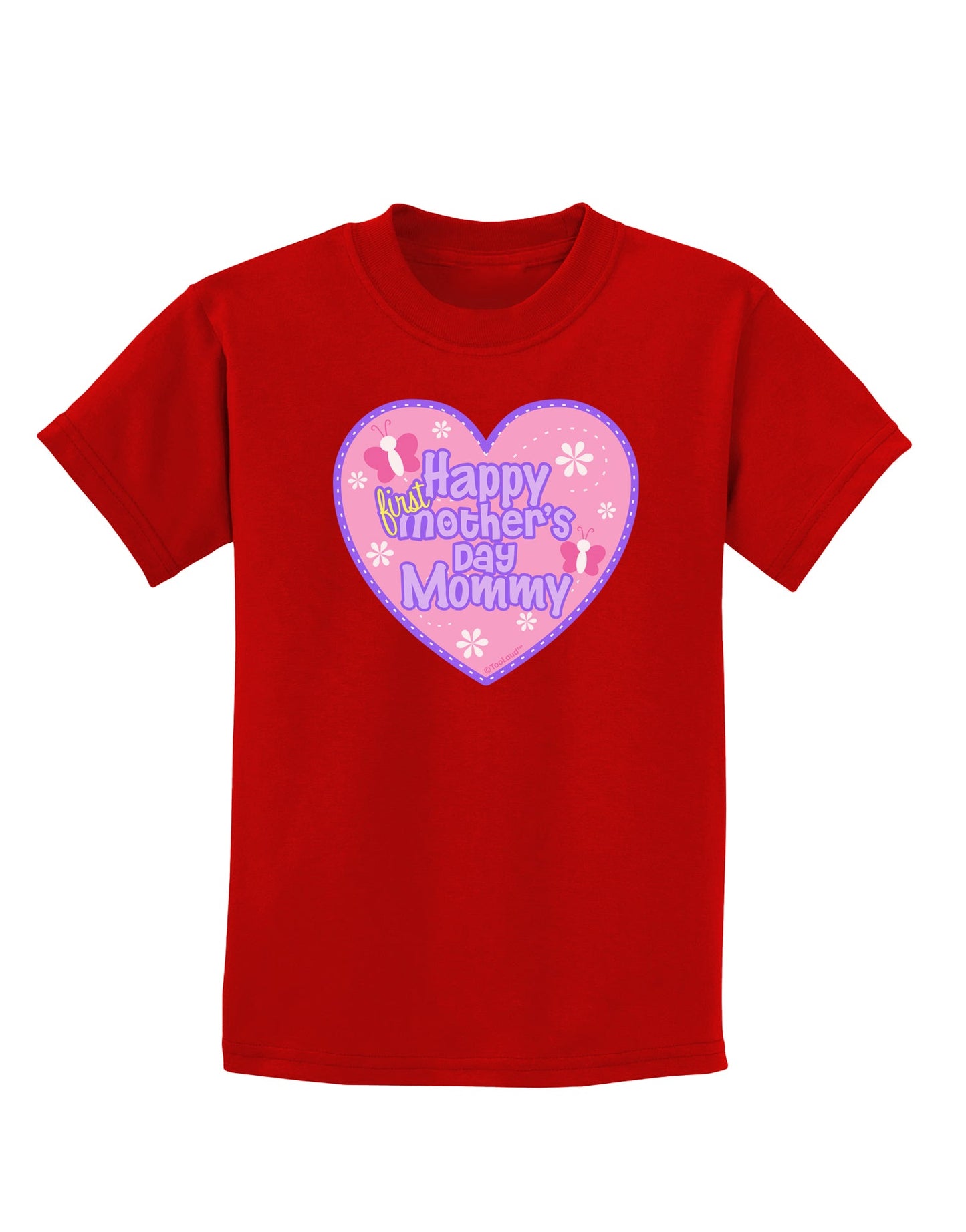 Happy First Mother's Day Mommy - Pink Childrens Dark T-Shirt by TooLoud-Childrens T-Shirt-TooLoud-Red-X-Small-Davson Sales