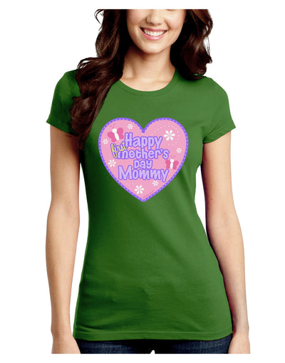 Happy First Mother's Day Mommy - Pink Juniors Crew Dark T-Shirt by TooLoud-T-Shirts Juniors Tops-TooLoud-Kiwi-Green-Juniors Fitted X-Small-Davson Sales