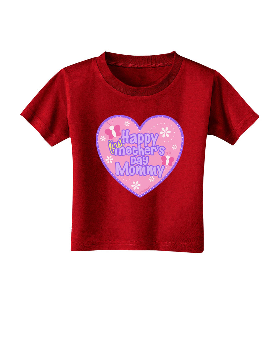 Happy First Mother's Day Mommy - Pink Toddler T-Shirt Dark by TooLoud-Toddler T-Shirt-TooLoud-Black-2T-Davson Sales