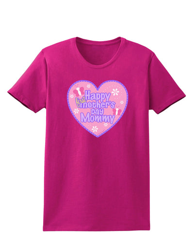 Happy First Mother's Day Mommy - Pink Womens Dark T-Shirt by TooLoud-Womens T-Shirt-TooLoud-Hot-Pink-Small-Davson Sales