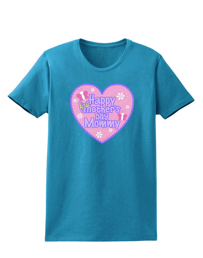 Happy First Mother's Day Mommy - Pink Womens Dark T-Shirt by TooLoud-Womens T-Shirt-TooLoud-Turquoise-X-Small-Davson Sales